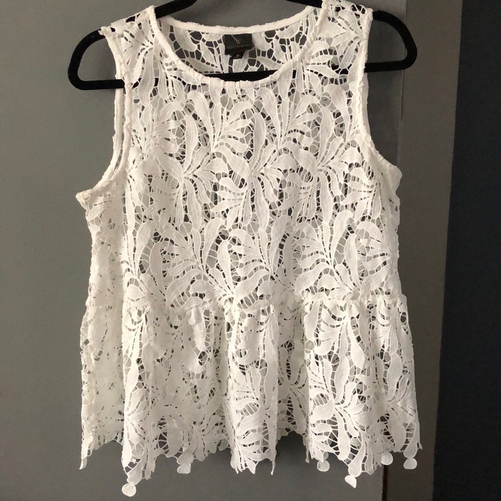 Lace Peplum Top